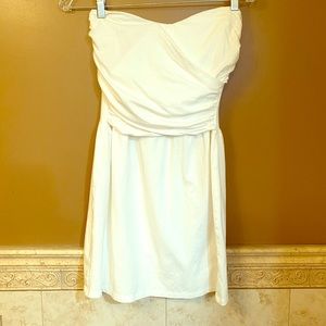 VS strapless white bra top dress